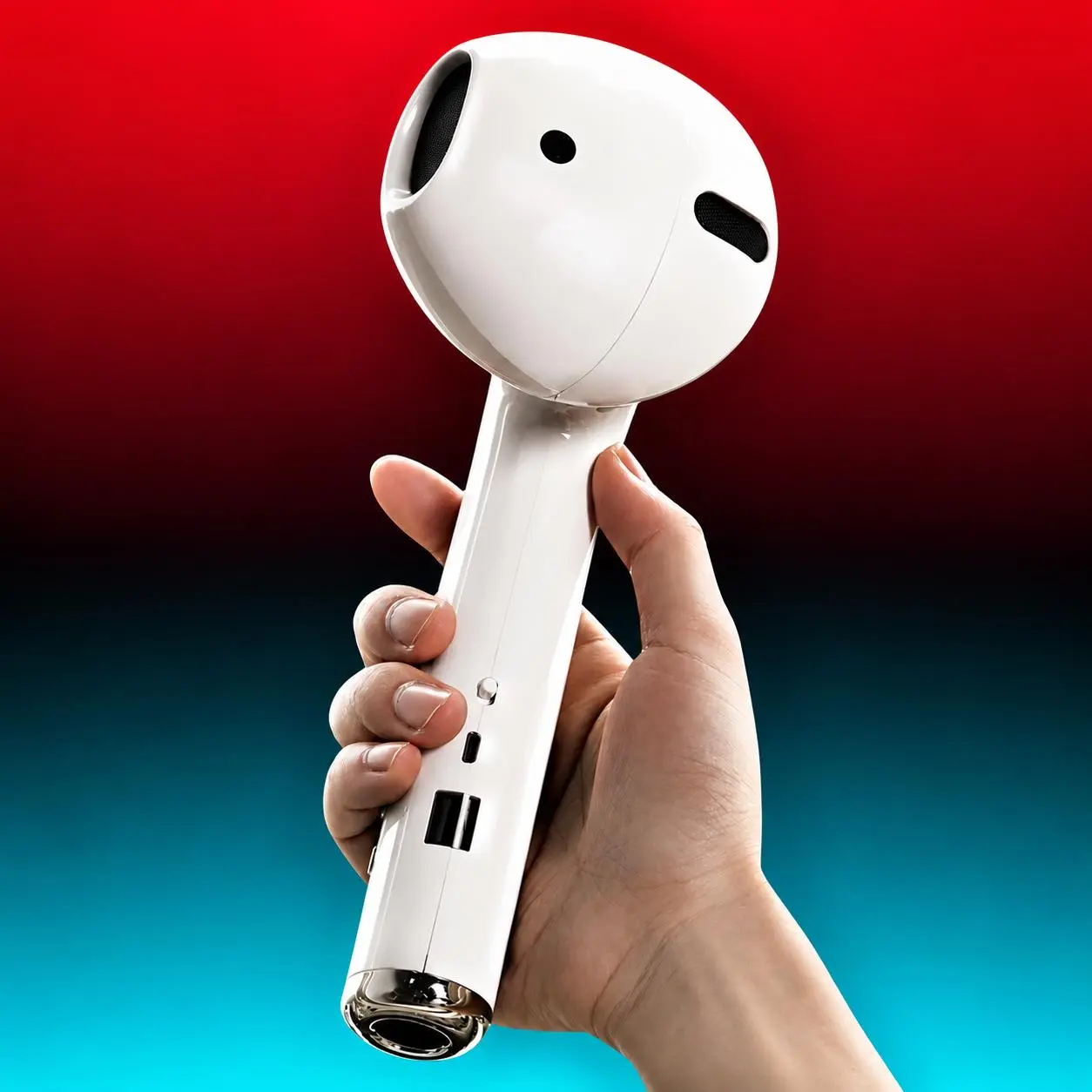 Jumbo Size Earbud Wireless Speaker Audio Bluetooth Rechargeable Portable Stereo Smartphone Bluetooth Speakers Fun Ear Bud Shaped Design