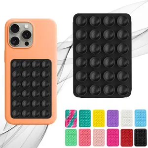 Silicone Sticky Phone Grip, Suction Cup Phone Case Holder for iPhone and Android, Hands-Free Sticky Phone Grip, Phone Mirror Holder for Selfies and Videos