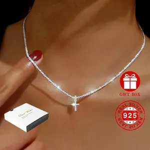 925 silver super versatile shining cross necklace, luxurynecklace accessories,elegant necklace, women's holidaygift, birthday, Christmas, Valentine's Day gift