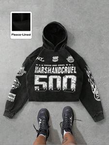 unisex men's letter print short sleeve hoodie, regular fit casual street soft comfy hooded sweatshirt for daily wear, men's clothes for spring & fall, clothing, cotton