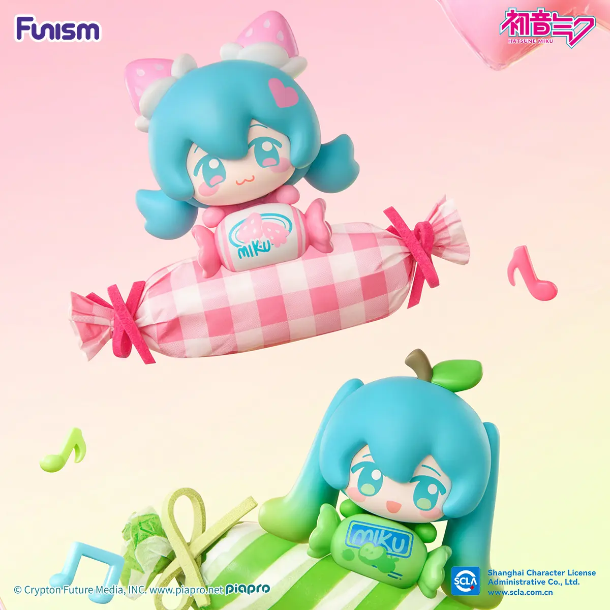 FUNISM Hatsune Miku Dopamine Qface Blind Box Anime Figure, Cute Chibi Vocaloid Mystery Box, Kawaii Desk Decor Collectible Toy, Gift for Anime Fans