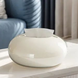 Reusable Drip-Shape Tissue Dispenser, Smooth Minimalist Multipurpose Tissue Box with Magnetic Closure, Wipe-Clean Supply for Bathroom and Home Restroom Decoration