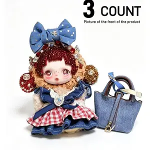 Doll Blind Box Cowboy Set, 3-Piece for 17cm and 14cm Dolls, Unisex, Perfect for Birthday, Party, New Year, Christmas Gifts