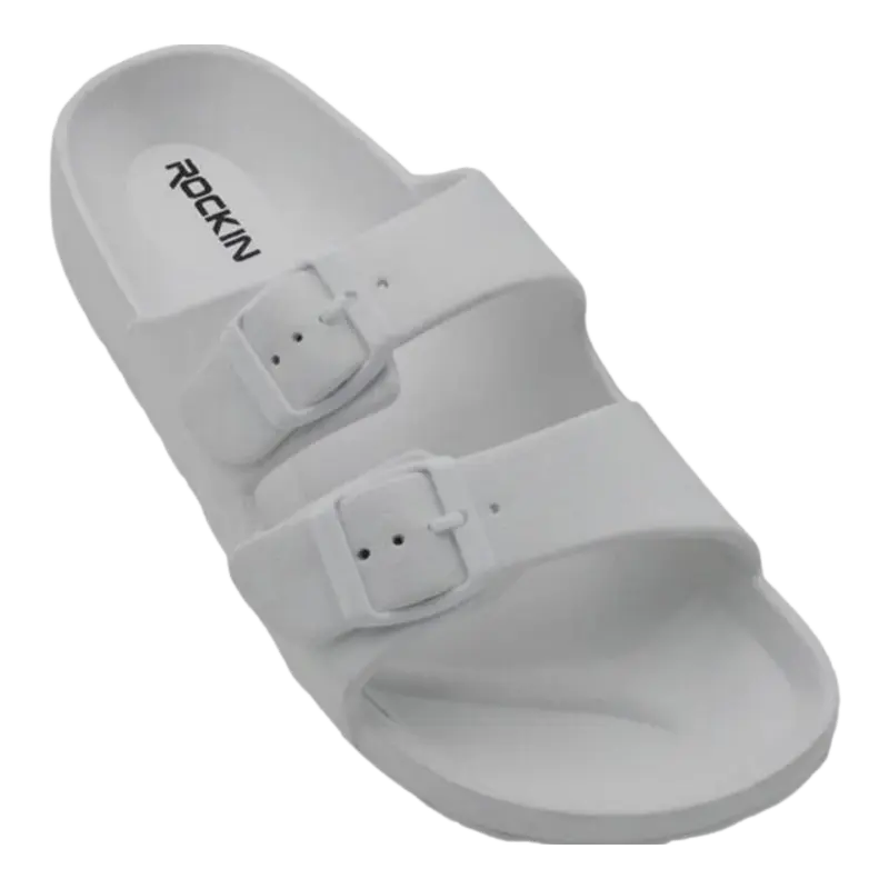 Huntington Buckle Slides- White