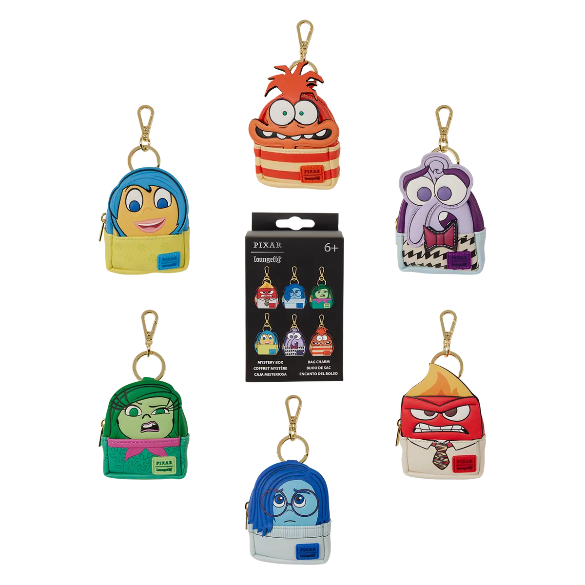 Pixar Inside Out 2 Blind Box Mini Backpack Keychain Charm