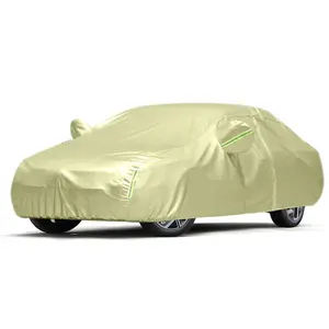 All-Weather Waterproof Car Cover - Full Vehicle Protection for Sedan & SUV, Scratch-Resistant Apricot Fabric