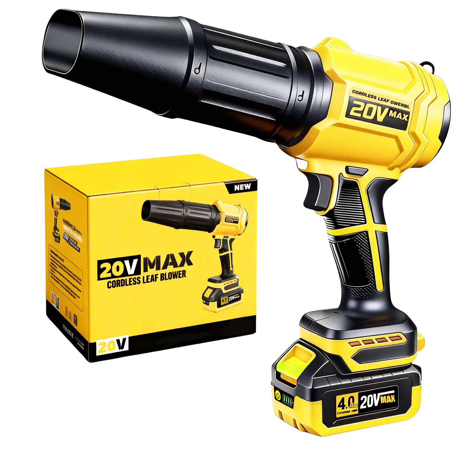 Turbo Jet Blower for Dewalt 20V MAX Battery, Cordless Leaf Blower, High-Speed Brushless Motor,  Handheld Power Air Duster, Ideal for Garden Maintenance, Car Drying, Holiday Gifts