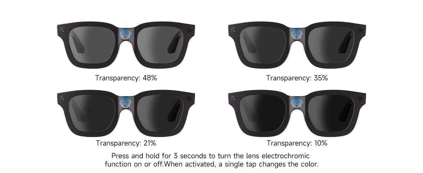 2026 New Electrochromic AI Smart Camera Glasses (8MP) ,1080P Video Recording Glasses,Real Time Translation, ChatGPT AI Voice Assistant, Open-Ear Audio,4-level electrochromic sunglasses for Men Women 2026 New Electrochromic AI Smart Camera Glasses (8MP) ,1080P Video Recording Glasses,Real Time Translation, ChatGPT AI Voice Assistant, Open-Ear Audio,4-level electrochromic sunglasses for Men Women