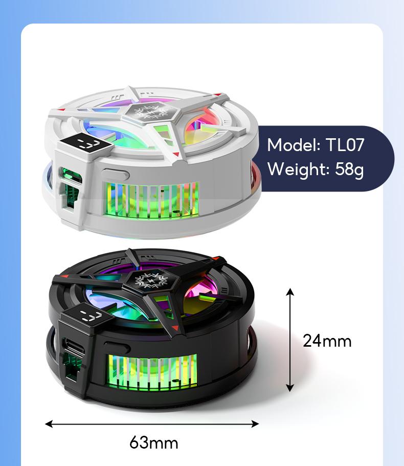 Yodevoe is a portable phone cooler featuring 15W fast cooling and AI intelligent cooling, capable of rapidly reducing phone temperature within 15 seconds. It also offers 100 adjustable cooling modes and three-color ambient lighting effects.