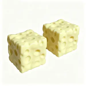 Giant Yellow Moldable Cheese Block Coaster - Slow-Rebound & Non-Rebound Stress Relief Item for Play & Relaxation (Party Gift for Home Supplies)