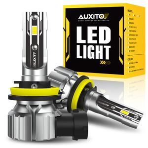 【Father 's Day Gift】 AUXITO White LED 9005/HB3/9006/HB4/H11/H9/H8/H7/H4 Headlight E2 Series Bulbs High/Low Beam Bright Kit