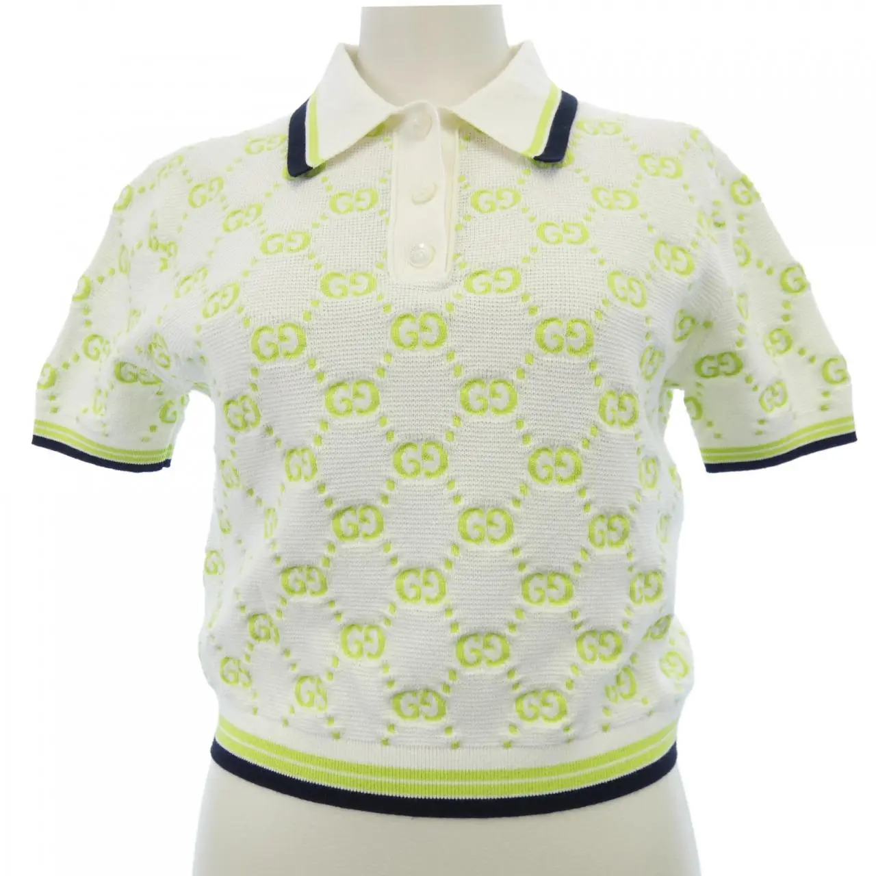 Pre-owned GUCCI Cotton Small Leather Goods GG Polo Shirt