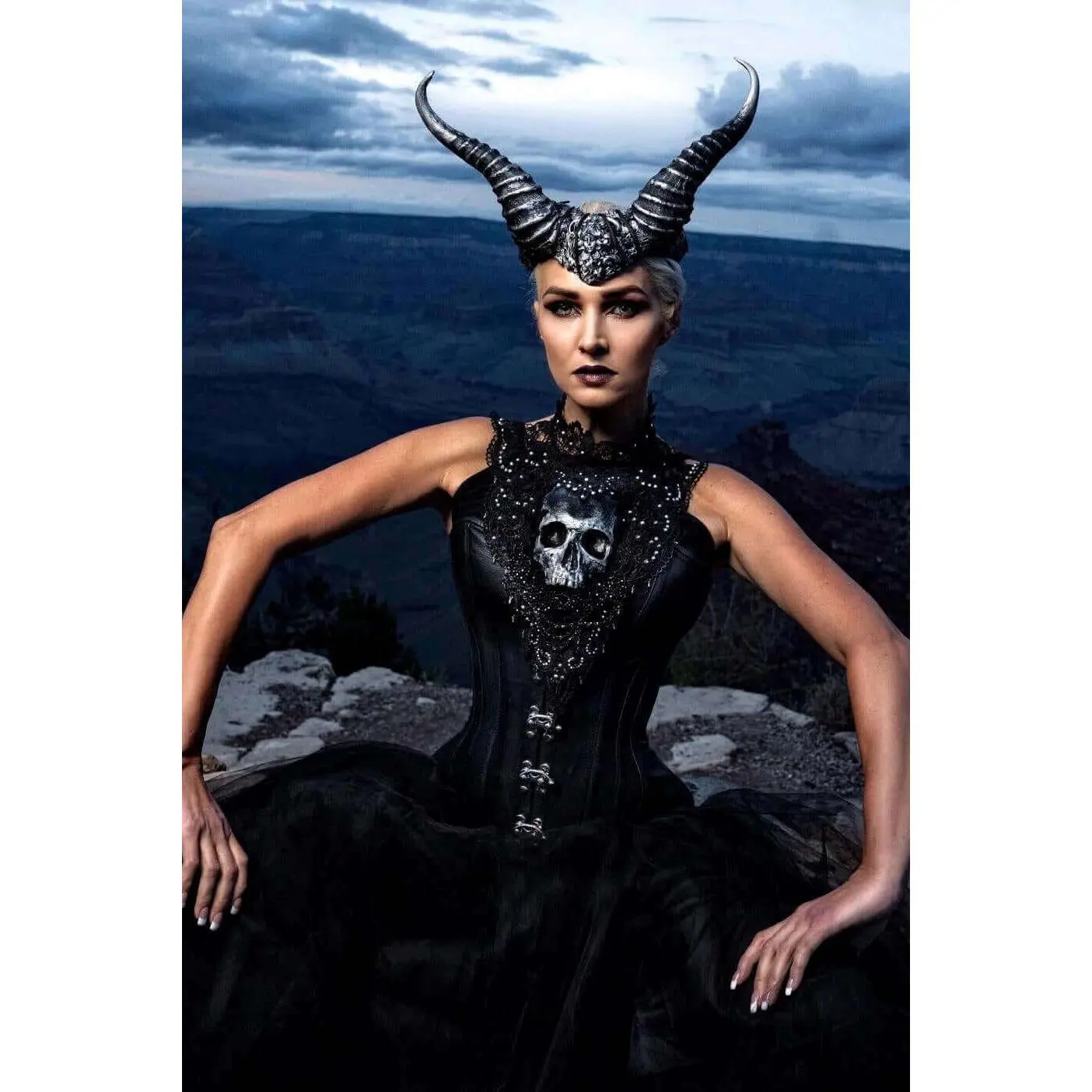 Maleficent Leather Steel Boned Corset