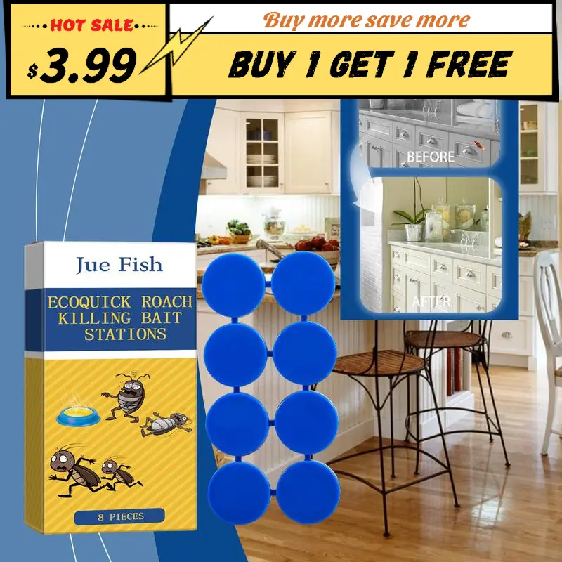 【BUY 1 GET 1 FREE】Cockroach Repellent, Domestic Dormitory Kitchen Powerful Cleaning Cockroach Exterminator Cockroach Gel Bait Pest Control Kit Rodent