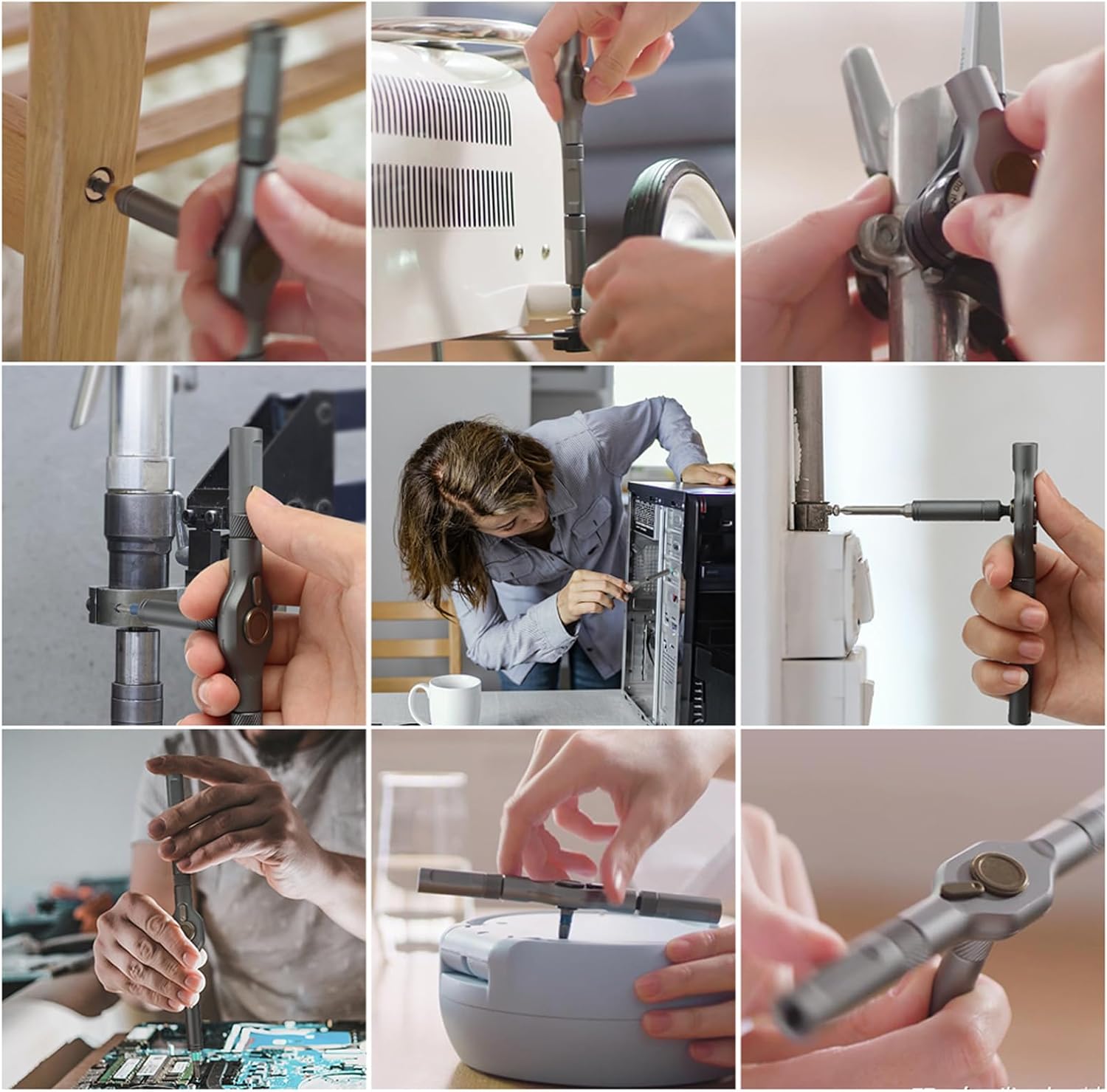 Votrek 42 in 1 Magnetic Screwdriver, Screwdriver Set, Multi Bit Ratcheting Screwdriver Set with Storage Case Repair Tool Kit for Computer, Eyeglass, Bicycles, Watch, Ring Doorbell, Furniture and DIY