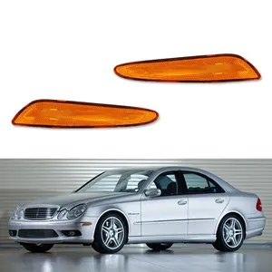 2pcs Amber Lens Front Bumper Side Marker lamps Lights For 2003 2004 2005 2006 Mercedes W211 E-Class,Replace OEM A211 8200221, 211 820 01 21, 211 820 02 21