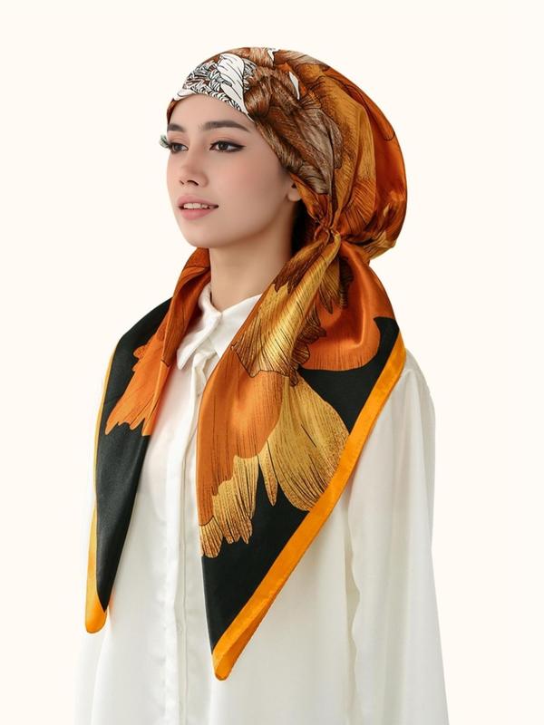 Elegant Satin Hijab Scarf, Soft Breathable Fabric, Easy Sweat Absorption, Perfect for Daily Wear, Elastic Fit Design