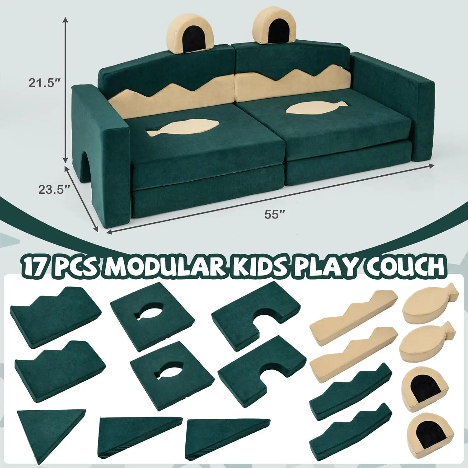 Crocodile, 17 PCS