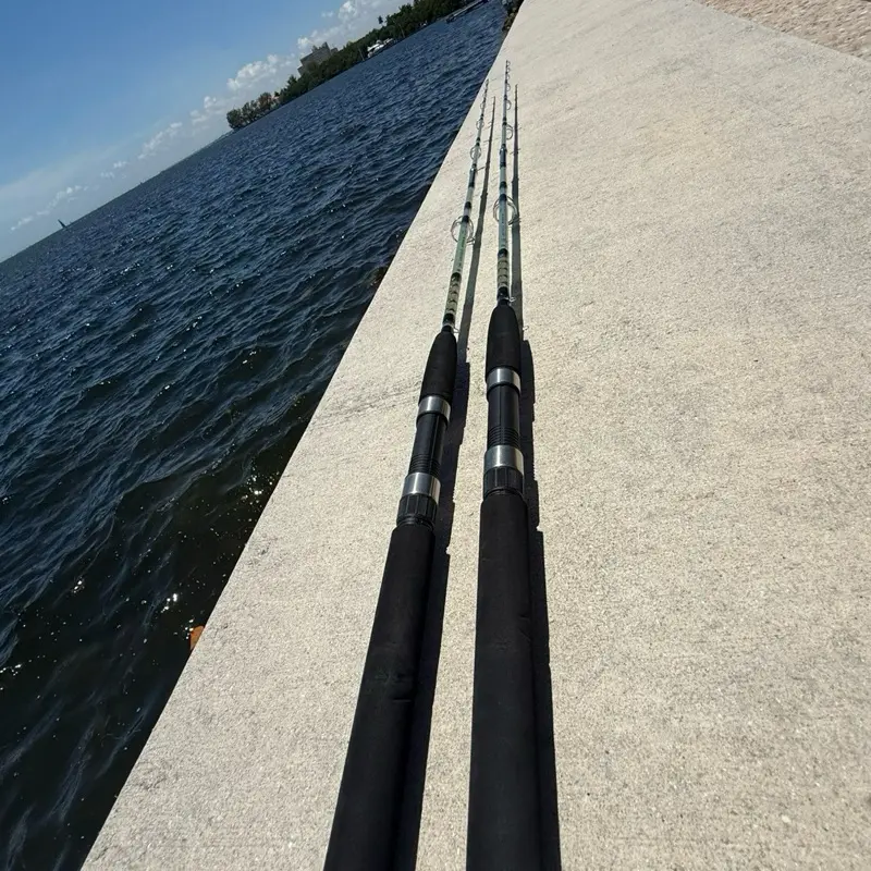 Largo Stick I Spinning Fishing Rod 7ft 1 Piece 7 Guides Medium Light  Fiberglass Saltwater Fishing Durable Portable Strong - TikTok Shop