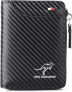 Slim Wallets for Men - Leather Money Clip Mens Wallet - RFID Blocking Front Pocket Bifold Wallet - Thin Credit Card Holder with Gift Box