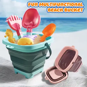 Hot Selling Beach Sand Toy, Extendable Water Bucket, Multi-Functional Portable Baby Play Sand Tool, Draw Water