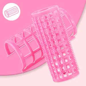 AISI HAIR 1 Piece Plastic Hair Rollers - Self-Grip Curlers No Heat Required for DIY Hair Styling and Salon Use Fluffy Haircare Quick Natural Curling