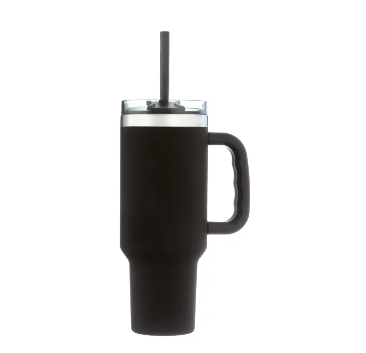 Stainless Steel 40 oz Vacuum Insulated Tumbler Black - Ideal for Drinking and Flasks - Drinkware