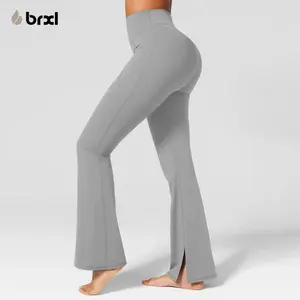 BRXL【Discount for live】High Waist Flare Leggings for Women with Pockets 30" No Front Seam Bootcut Bell Bottom Yoga Pants Gym Workout Lounge-brxl-2