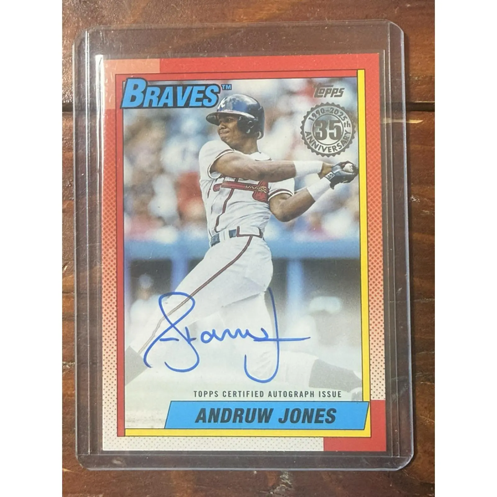 Topps 35th Anniversary Autographed Trading Card Andruw Jones Atlanta Braves 2025 Series 2 Hard-Signed Collectible Baseball Card