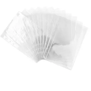 12 count A5 Binder Pockets Clear  Envelopes  PVC Pouch Page Protectors for 6-Ring Notebook Binder Pictures Files Organizer
