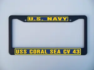 USS CORAL SEA CV 43 License Plate Frame U S Navy Military Car-Truck-Motorcycle