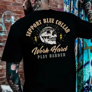 Support Blue Collar Work Hard Play Harder Shirt – Working Class Graphic T-Shirt, Sweatshirt, Hoodie, Gift for Dad, Husband