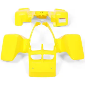 HECASA Yellow Front & Rear Fenders Compatible with 1987-2006 Yamaha Banshee 350 YFZ350 Plastic Body Motor Parts Accessories Motorcycle Vehicle