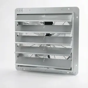 Garvee 24 Inch Shutter Exhaust Fan with 3837 CFM Low Noise for Ventilation, 1400 RPM Silent Wall Mounted Extractor Fan Ideal for Attic, Garage, Greenhouse, Workshop, and Louvered Vent Applications