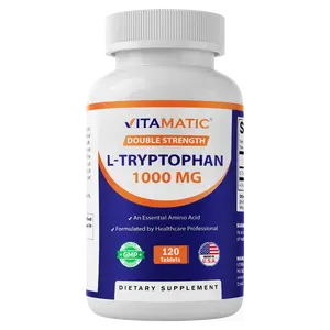 Vitamatic L-Tryptophan 1000mg 120 Tablets (120 Tablets (Pack of 1)) (1 Bottle)