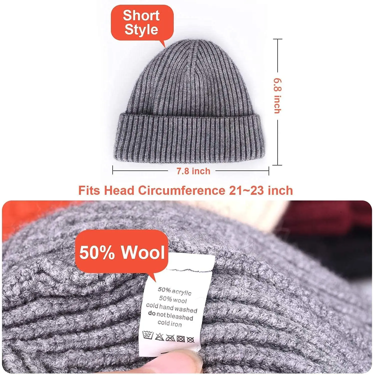 Men's and Women's Winter Warm Wool Knit Cuff Short Fisherman Beanie - Swag Style Cold Weather Hats for Outdoor Activities Skiing Snowboarding Casual Fashion Headwear Men's and Women's Winter Warm Wool Knit Cuff Short Fisherman Beanie - Swag Style Cold Weather Hats for Outdoor Activities Skiing Snowboarding Casual Fashion Headwear