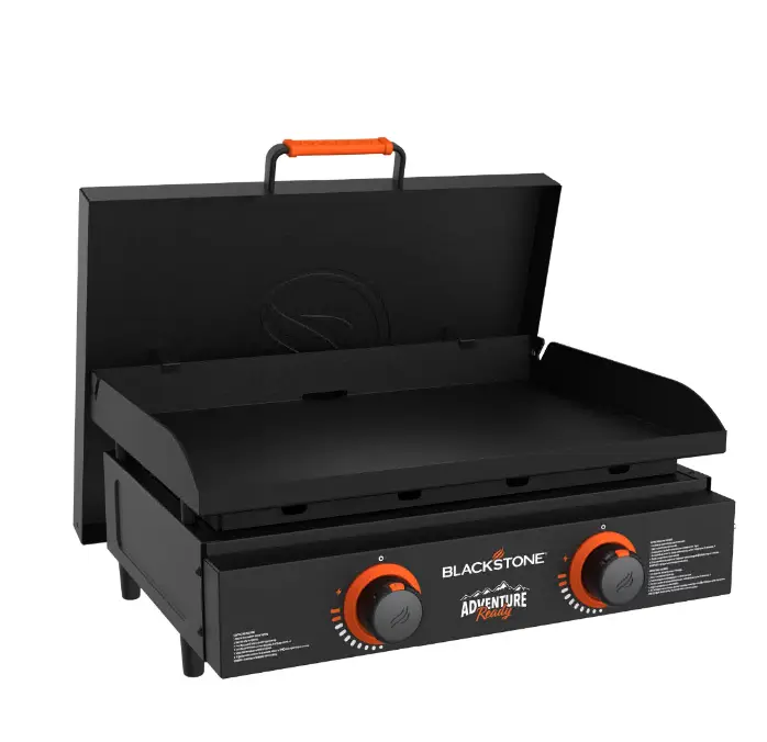 Blackstone Adventure Ready Outdoor Griddle, 22 Inch 2-Burner Flat Top Grill with Cover, Black