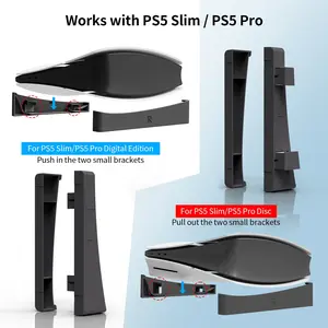 For Sony PS5 Slim / Pro Console Playstation Play Station Horizontal Game Stand Support fixed Base Holder foot Cradle Gaming Accessories Durability Kit cooling bracket placement parallel cool
