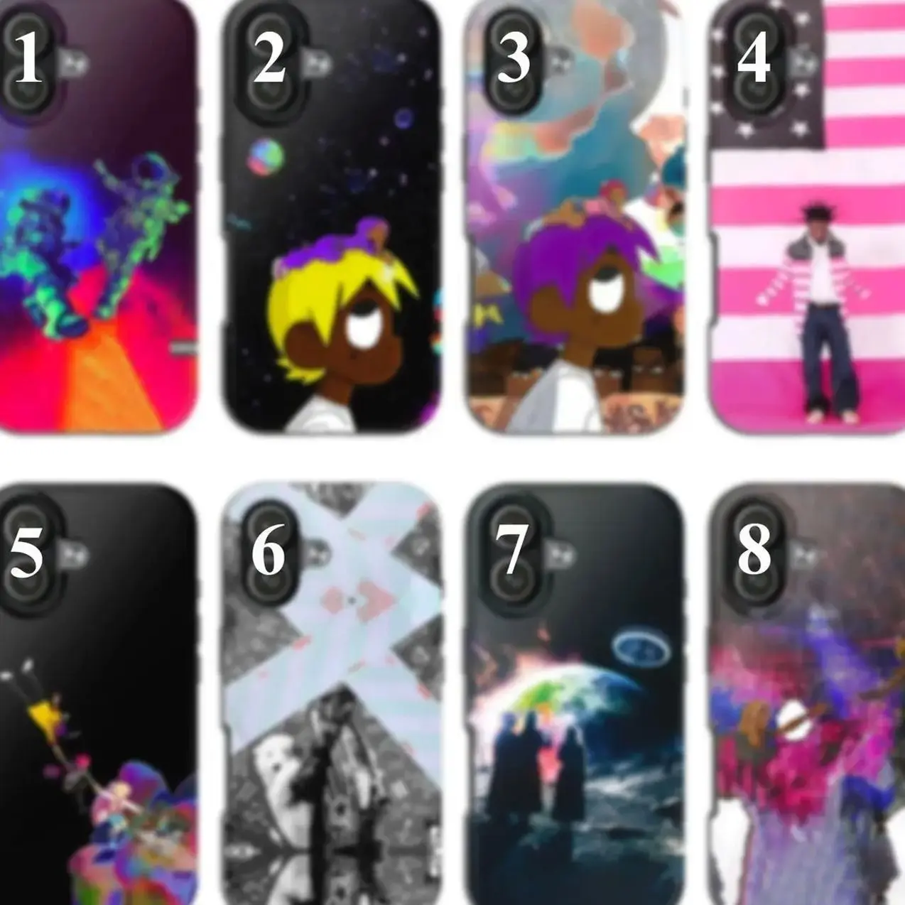 Uzi Inspired Phone Case – Pink Space Rap Aesthetic Cover – Hip Hop Y2K Cartoon Style – Gift for Trap Music Fans For Iphone & Samsung S