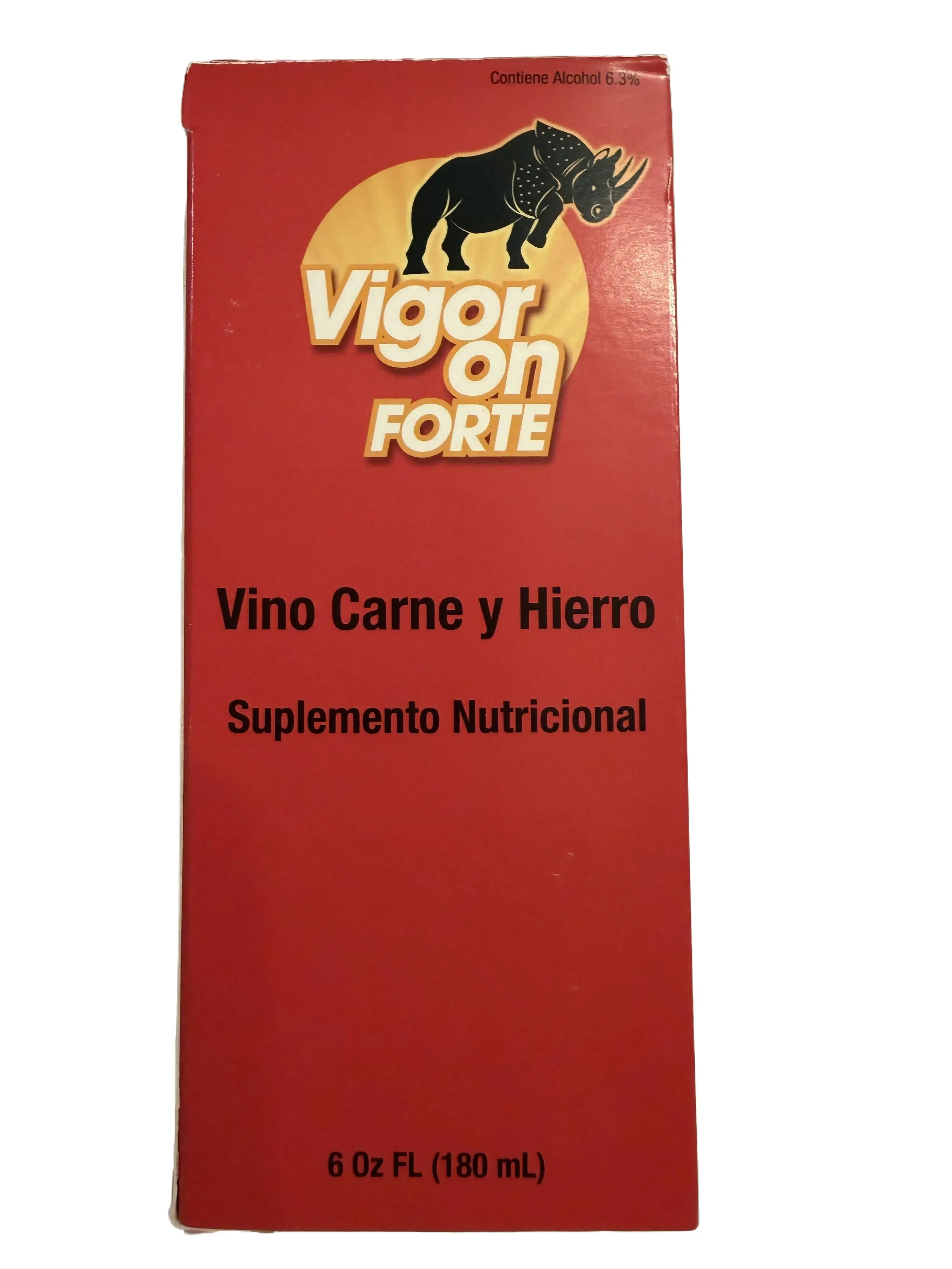 Vigo-ron Forte Vino Carne y Hierro Nutritional Supplement - 180mL Oral Healthcare Vitamin Dietary Edible Wellness