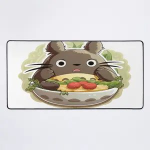 My Neighbor Toto In A Cute Ramen Bowl Mouse Pad | Anime Mouse Pad Store