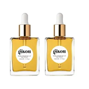 【Buy one get one free】Gisou Honey Infused Hair Oil - Hydrating & Frizz Control Treatment with Mirsalehi Honey, Adds Shine & Heat Protectant for All Hair Types, 1.7 Fl Oz