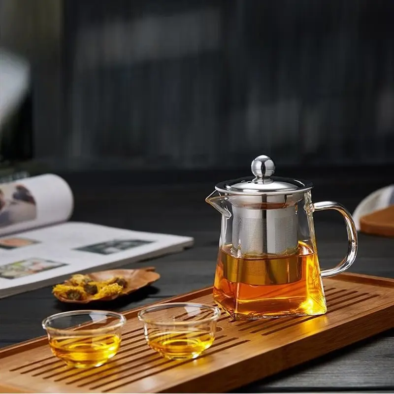 Transparent Glass Tea Pot Filter 18.6 Oz, Office Dorm Travel Use, Home/office/dorm/camping/travel Teapot (no Cup Included)