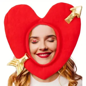 Valentine's Day Confession Props Adorably Quirky Love Hat Cupid Arrow Piercing Headband Party Performance Props Men and Women Party Event Props