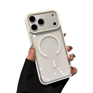 Magnetic Transparent Polycarbonate Phone Case for iPhone 17 Pro Max/17 Pro - Shockproof Camera Protection, Cellphone Cover, Tech Accessories