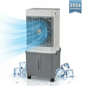 Taztir 2026 Portable Air Cooler, 3-IN-1 Evaporative Air Cooler with Remote, 3 Modes 3 Speeds &12H Timer, 1.16Gal Portable AC, 5 Ice Packs & 4 Wheels, 45° Oscillation, Quiet Swamp Cooler for Room Home Office