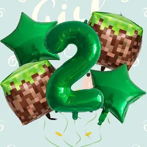 Stylish Pixel Number Star Foil Balloons, Multi-Shape Kit for Birthdays, Holidays, Anniversaries, Party Supplies