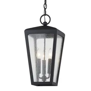 Mariden 3-Light Outdoor Hanging Light Fixture - Elegant Design for Patios and Porches