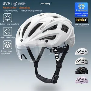 EVR New Magnetic Color‑Changing Cycling Helmet with Visor for Road Bikes — Outdoor Safety Helmet DIS (Item No.: TK2412)