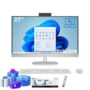 HP 27" FHD Touch All-in-One PC, Intel Core Ultra 7 155U, 32GB RAM, 1TB SSD, Adjustable Height, Shell White, Windows 11 Home, Bundle Accessory